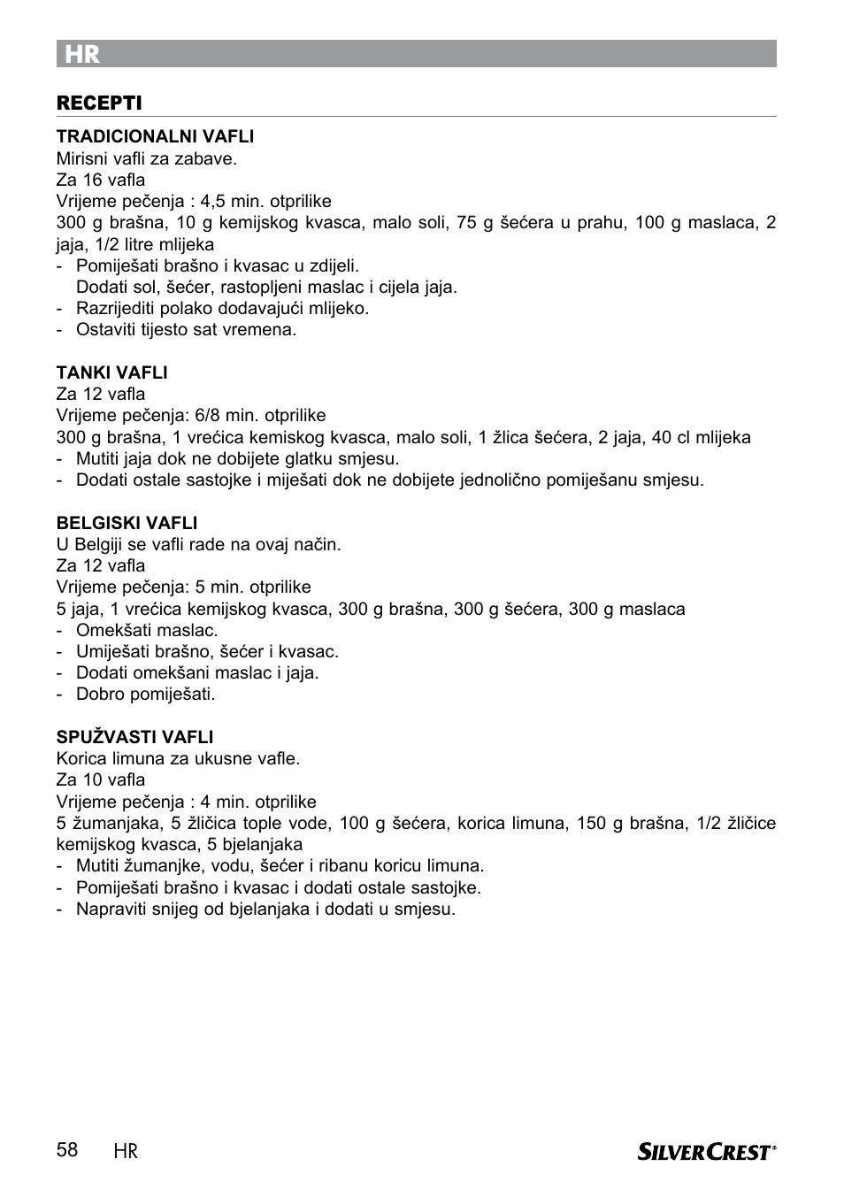 Silvercrest SWER 700 A1 User Manual | Page 60 / 82