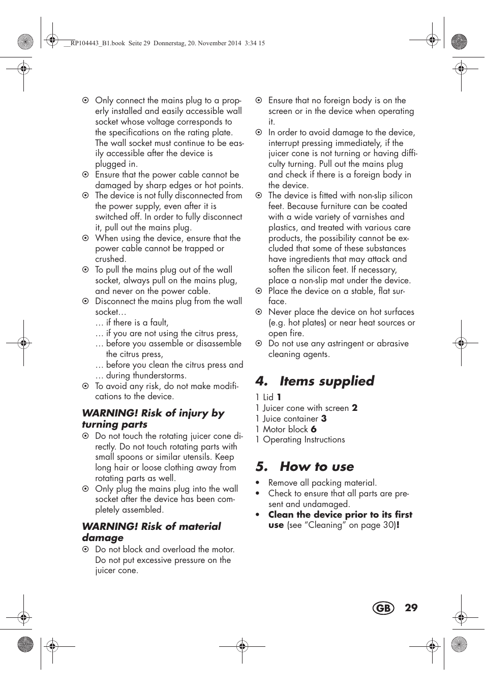 Items supplied, How to use | Silvercrest SZP 40 A1 User Manual | Page 31 / 38