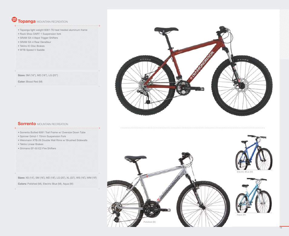 Sorrento, Topanga | Diamondback 2007 User Manual | Page 21 / 68