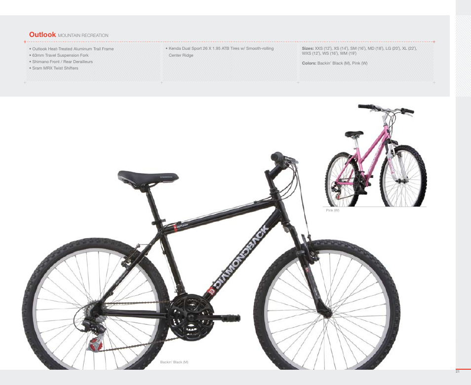 Outlook | Diamondback 2007 User Manual | Page 23 / 68
