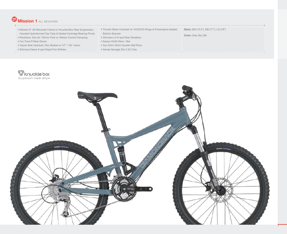 Mission 1 | Diamondback 2007 User Manual | Page 9 / 68