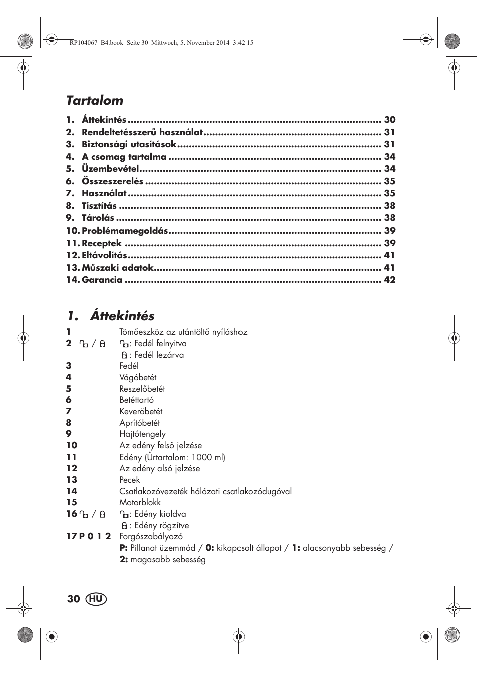 Tartalom, Áttekintés | Silvercrest SKM 350 A1 User Manual | Page 32 / 102