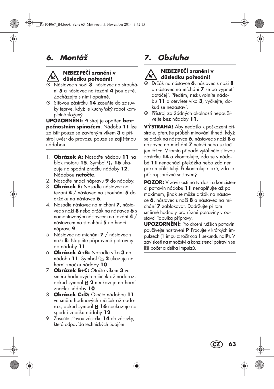 Montáž, Obsluha | Silvercrest SKM 350 A1 User Manual | Page 65 / 102