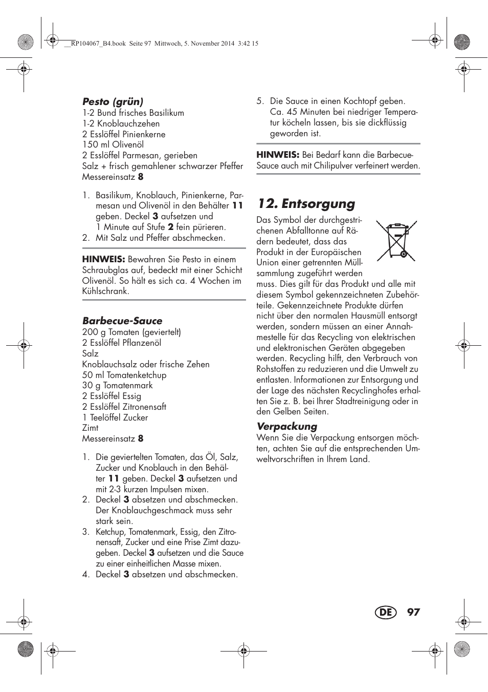 Entsorgung | Silvercrest SKM 350 A1 User Manual | Page 99 / 102