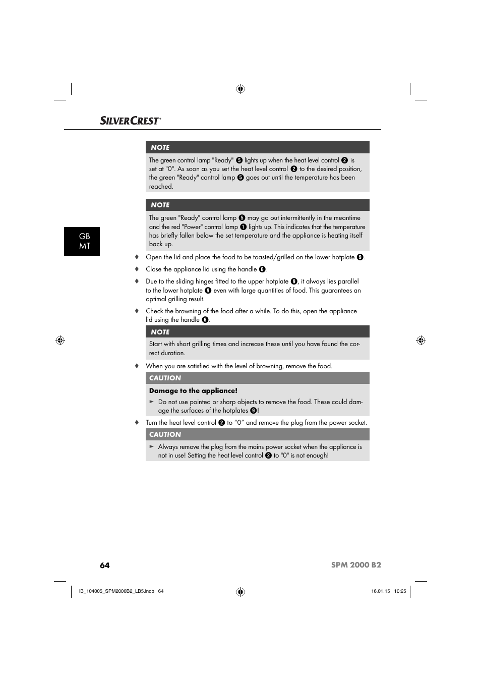 Gb mt | Silvercrest SPM 2000 B2 User Manual | Page 67 / 94