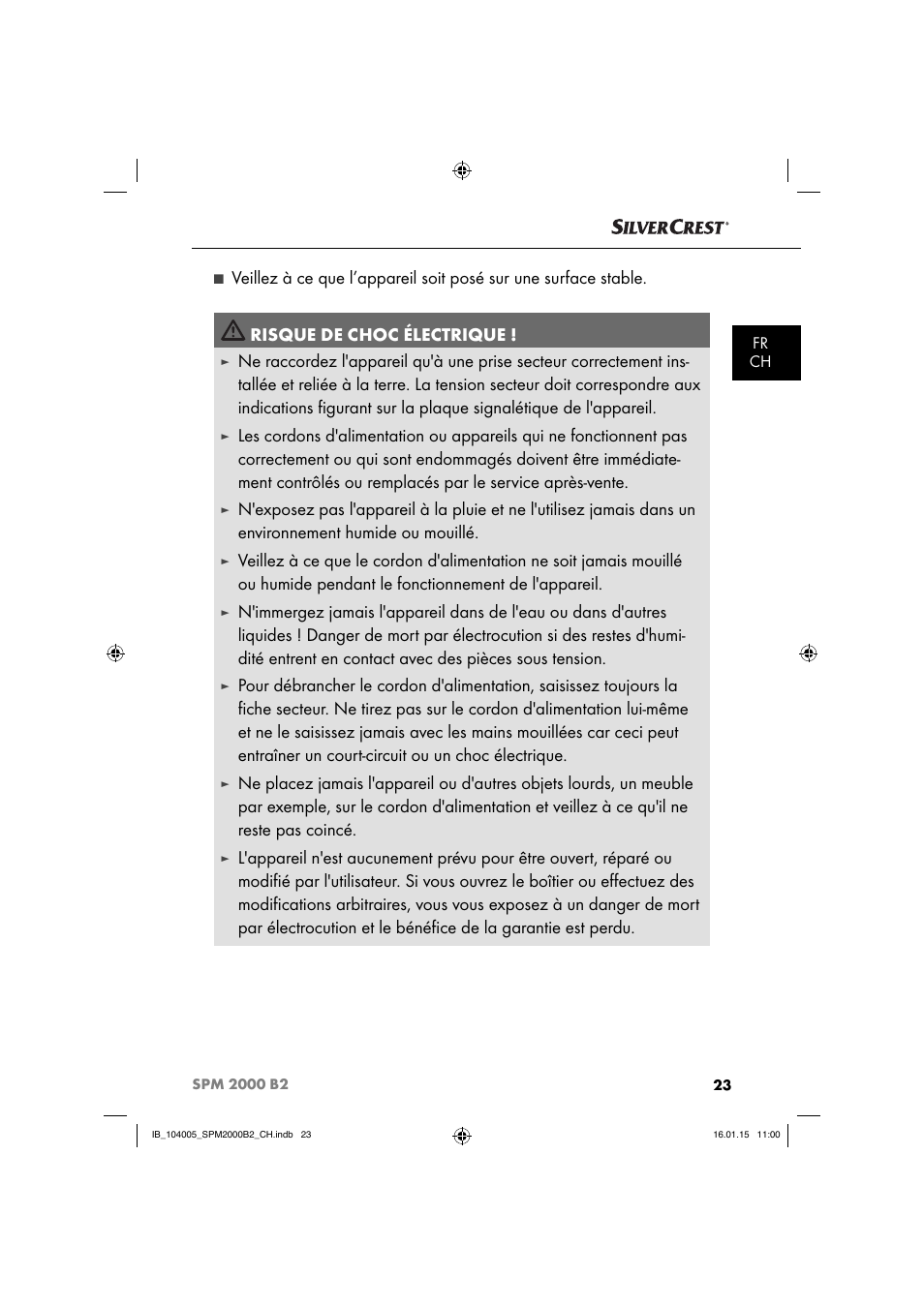 Silvercrest SPM 2000 B2 User Manual | Page 26 / 76