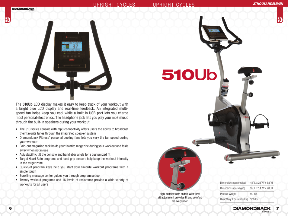 Diamondback 510UB User Manual | 1 page