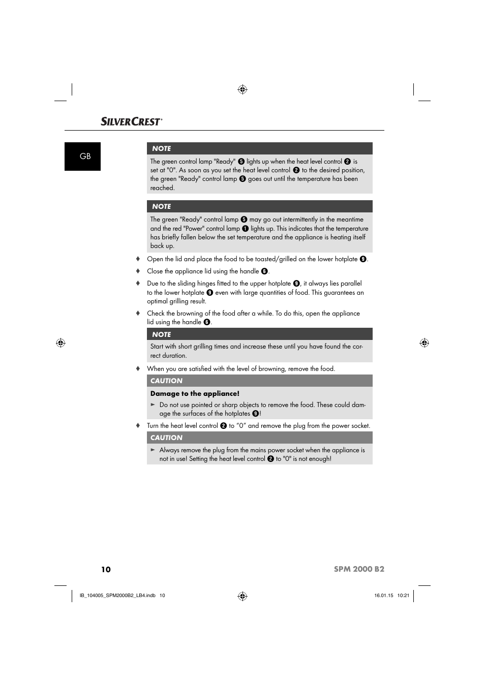 Silvercrest SPM 2000 B2 User Manual | Page 13 / 112
