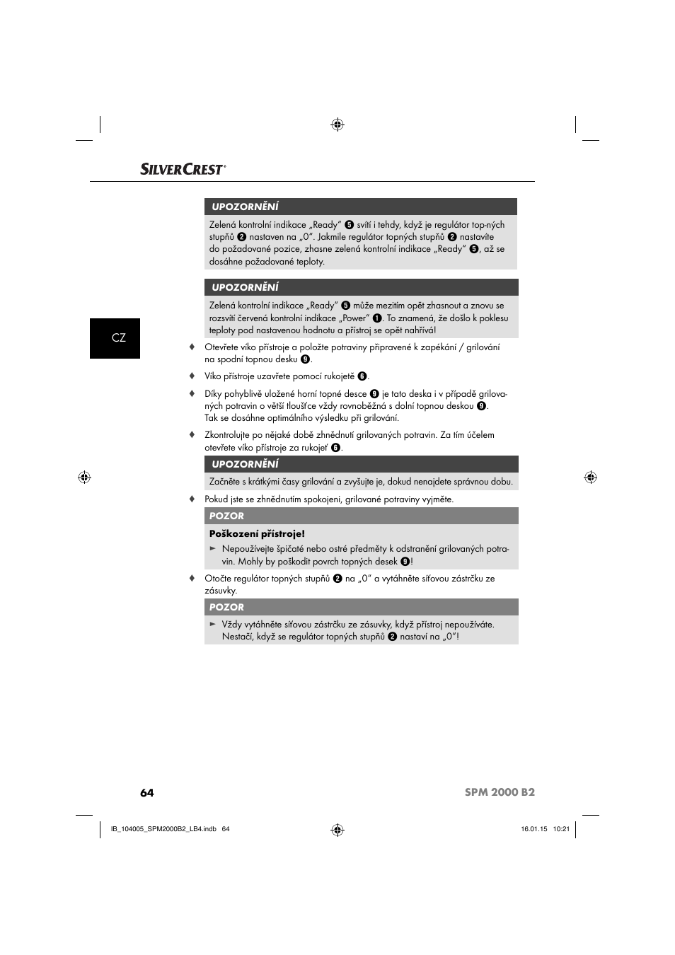 Silvercrest SPM 2000 B2 User Manual | Page 67 / 112