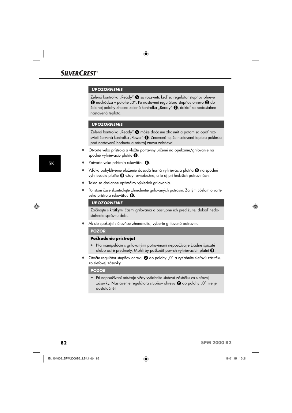 Silvercrest SPM 2000 B2 User Manual | Page 85 / 112