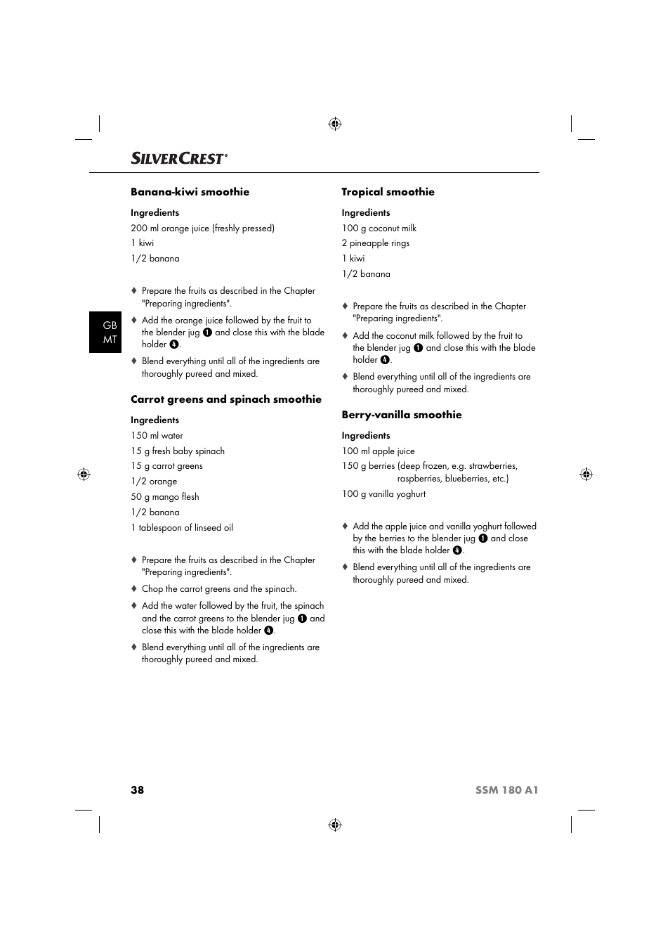Silvercrest SSM 180 A1 User Manual | Page 41 / 54