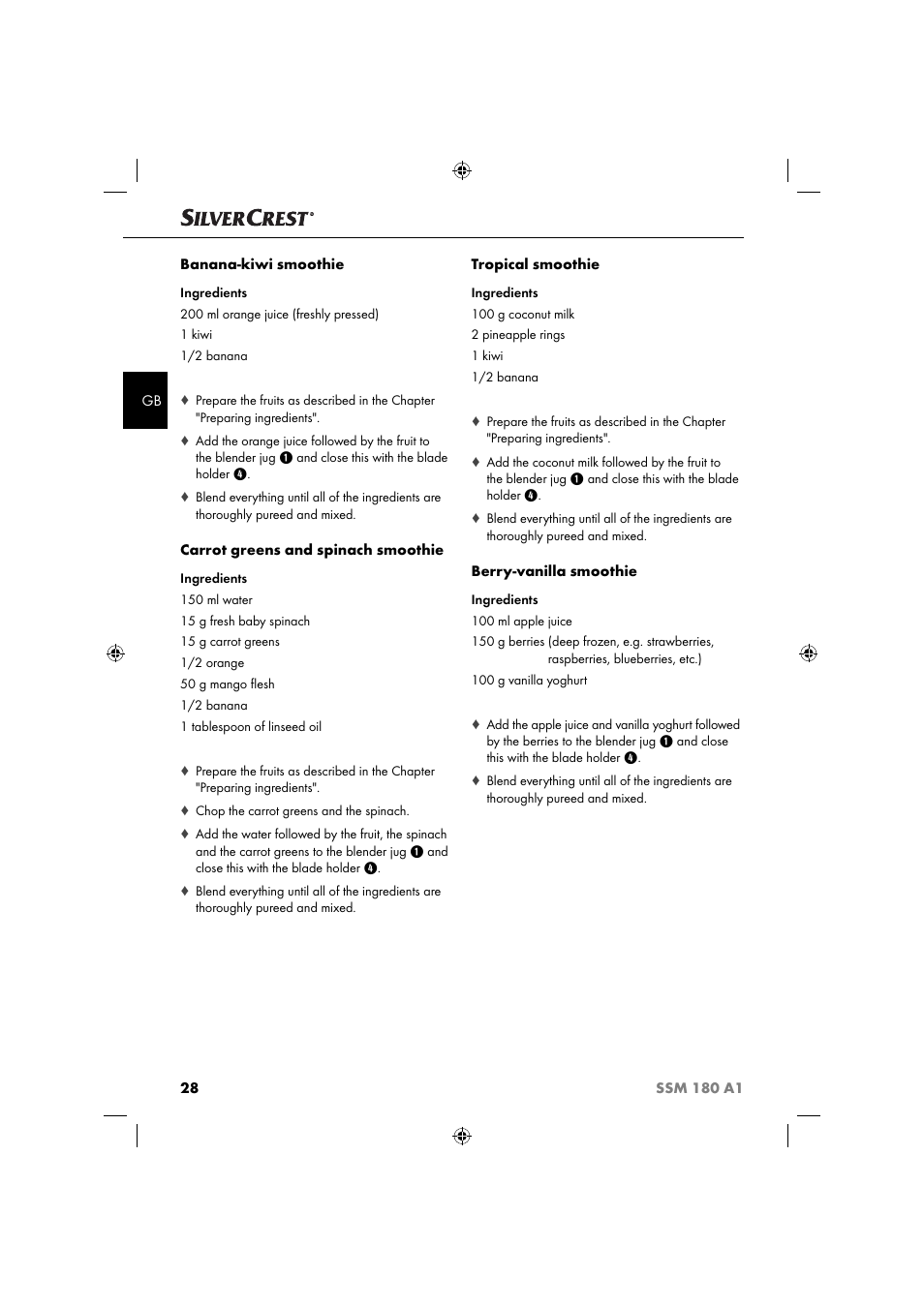 Silvercrest SSM 180 A1 User Manual | Page 31 / 34