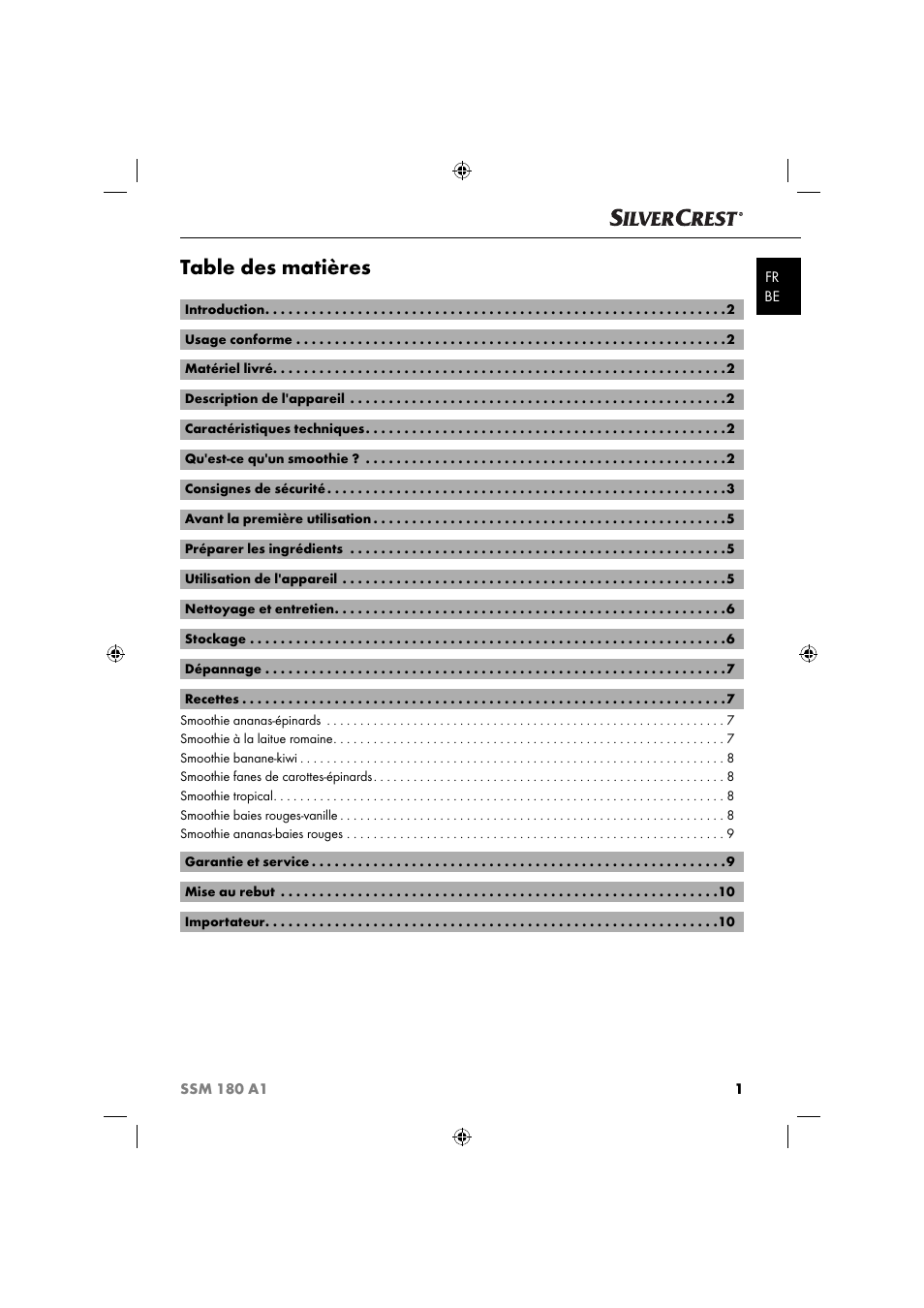 Silvercrest SSM 180 A1 User Manual | Page 4 / 34