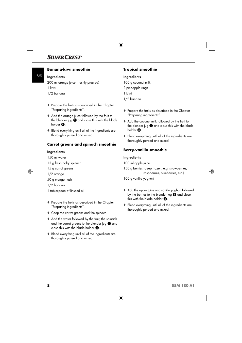 Silvercrest SSM 180 A1 User Manual | Page 11 / 64