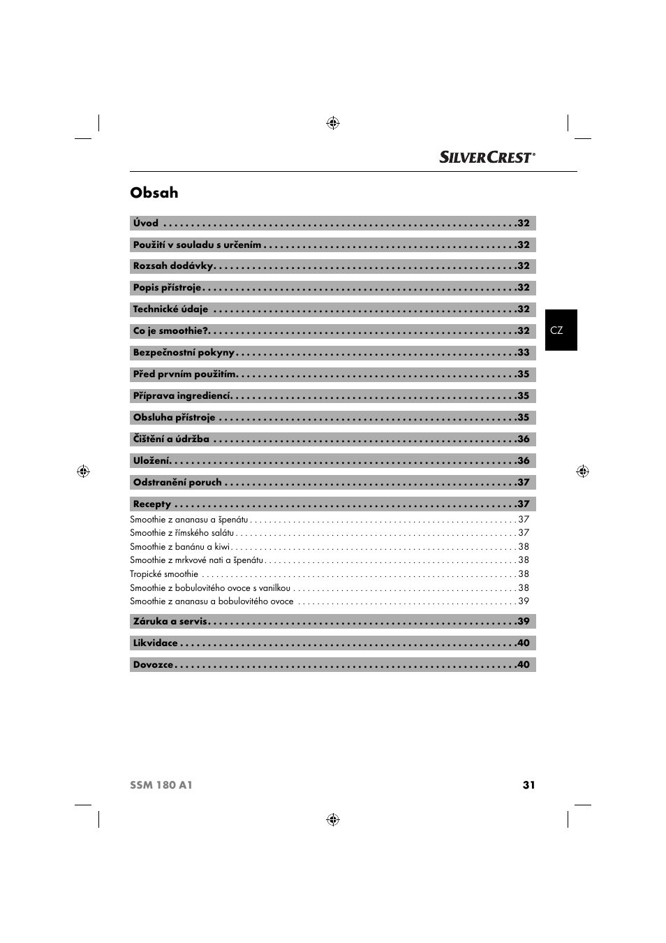 Silvercrest SSM 180 A1 User Manual | Page 34 / 64