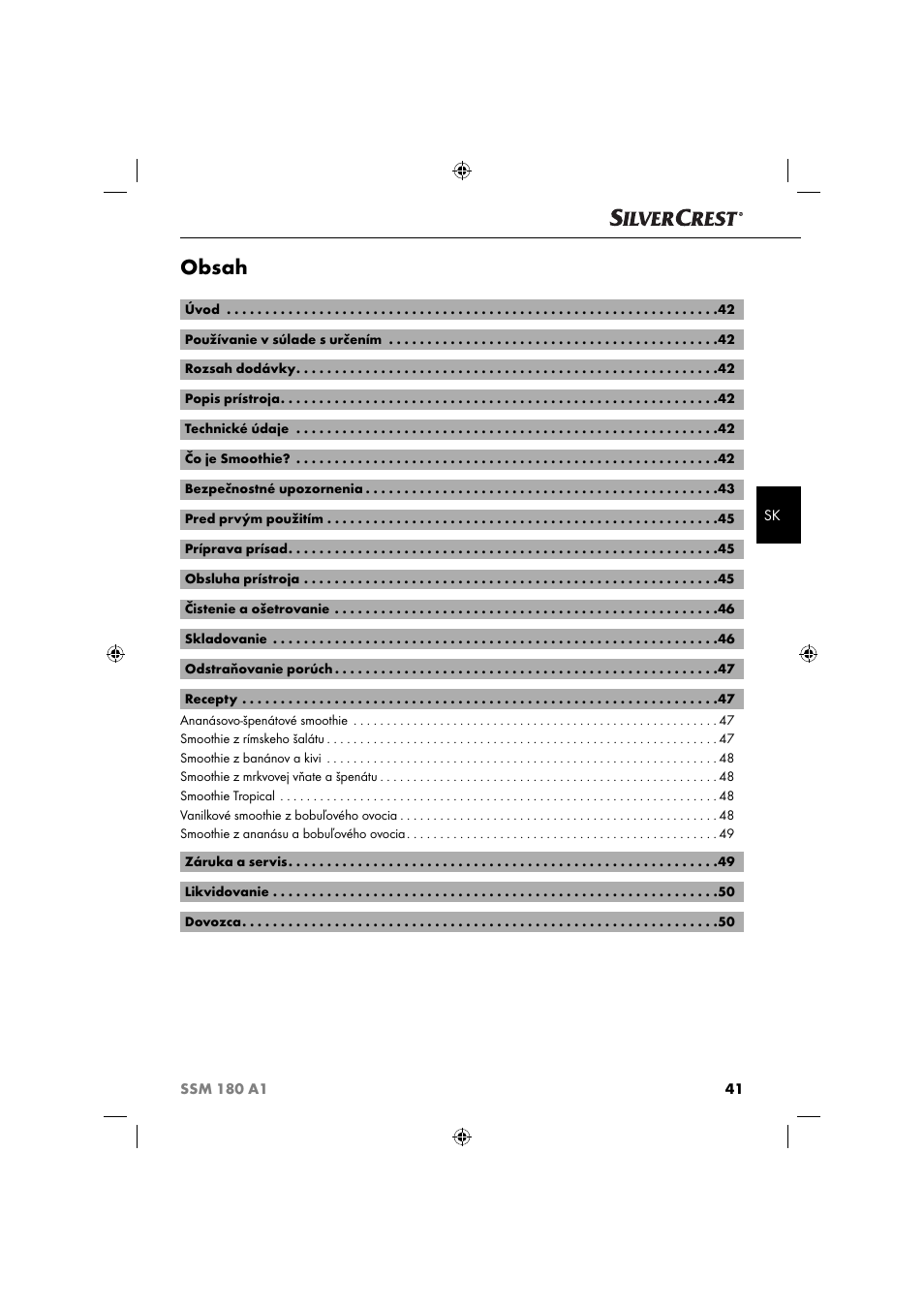 Silvercrest SSM 180 A1 User Manual | Page 44 / 64