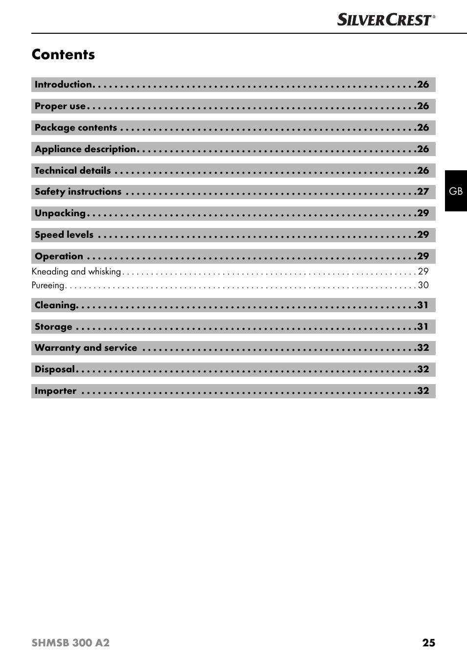 Silvercrest SHMSB 300 A2 User Manual | Page 28 / 36