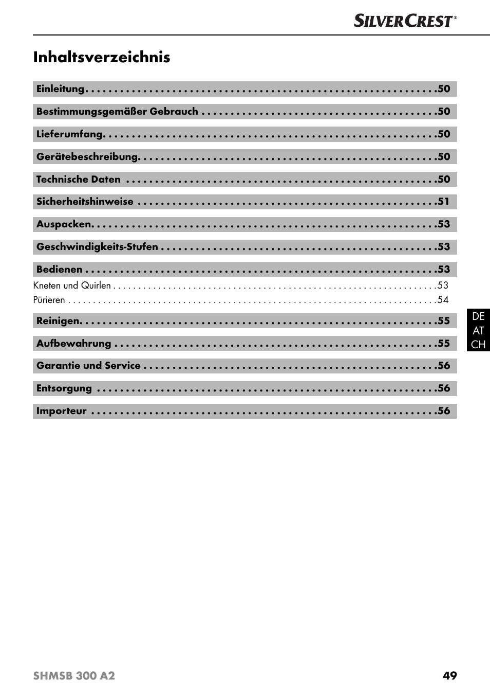 Silvercrest SHMSB 300 A2 User Manual | Page 52 / 60