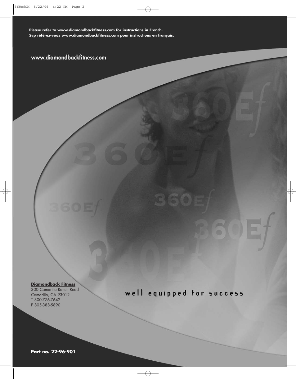 Diamondback 360 Ef User Manual | Page 20 / 20