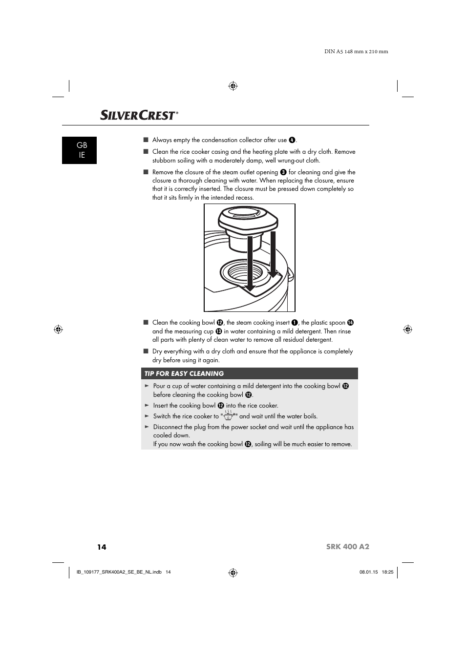 Gb ie | Silvercrest SRK 400 A2 User Manual | Page 17 / 84
