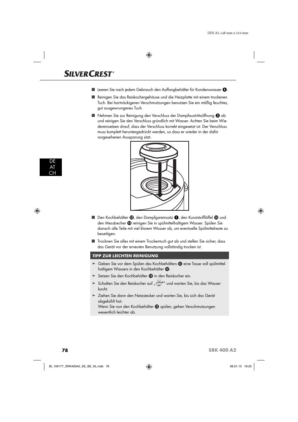 De at ch | Silvercrest SRK 400 A2 User Manual | Page 81 / 84