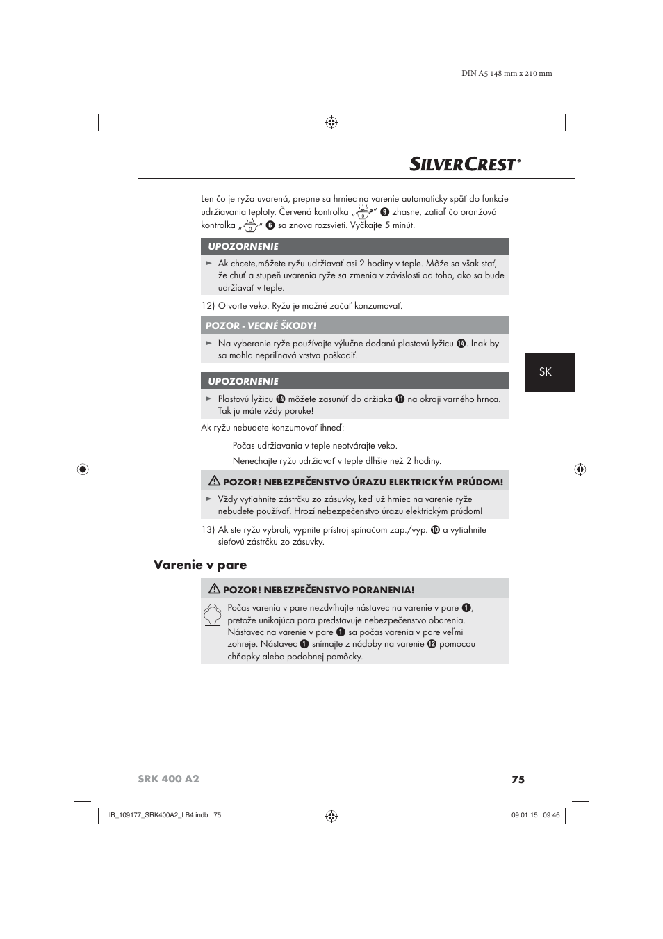 Varenie v pare | Silvercrest SRK 400 A2 User Manual | Page 78 / 100