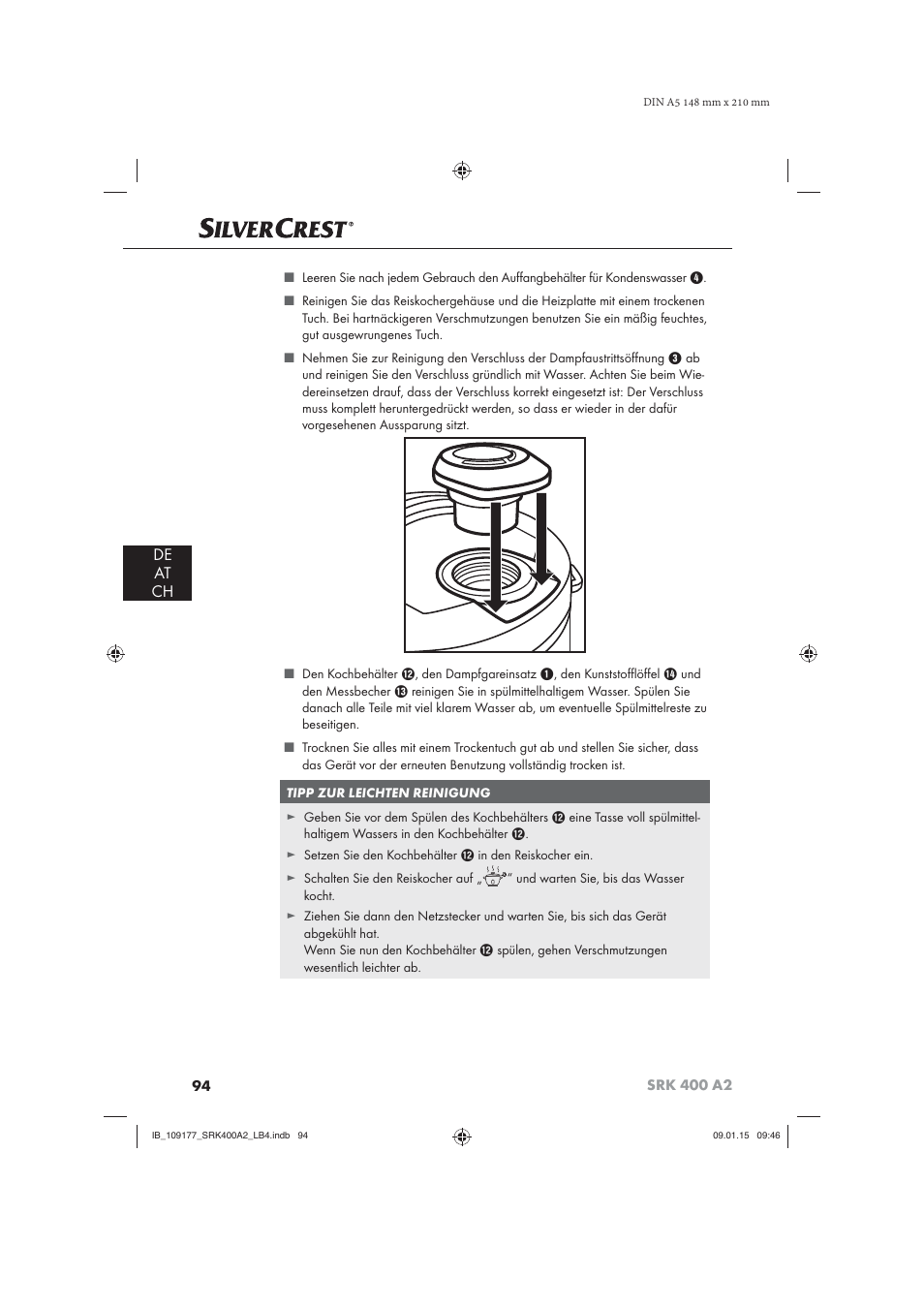 De at ch | Silvercrest SRK 400 A2 User Manual | Page 97 / 100