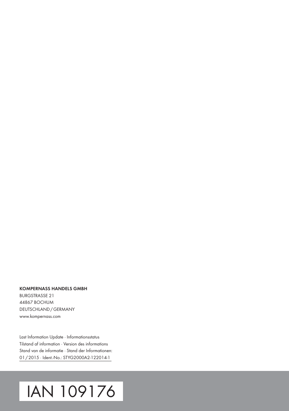 Silvercrest STYG 2000 A2 User Manual | Page 63 / 63