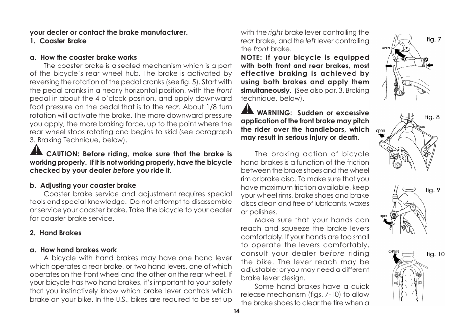 Diamondback Single-Speed Bicycle User Manual | Page 14 / 32