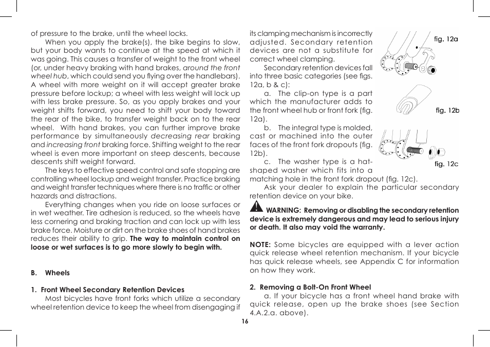 Diamondback Single-Speed Bicycle User Manual | Page 16 / 32