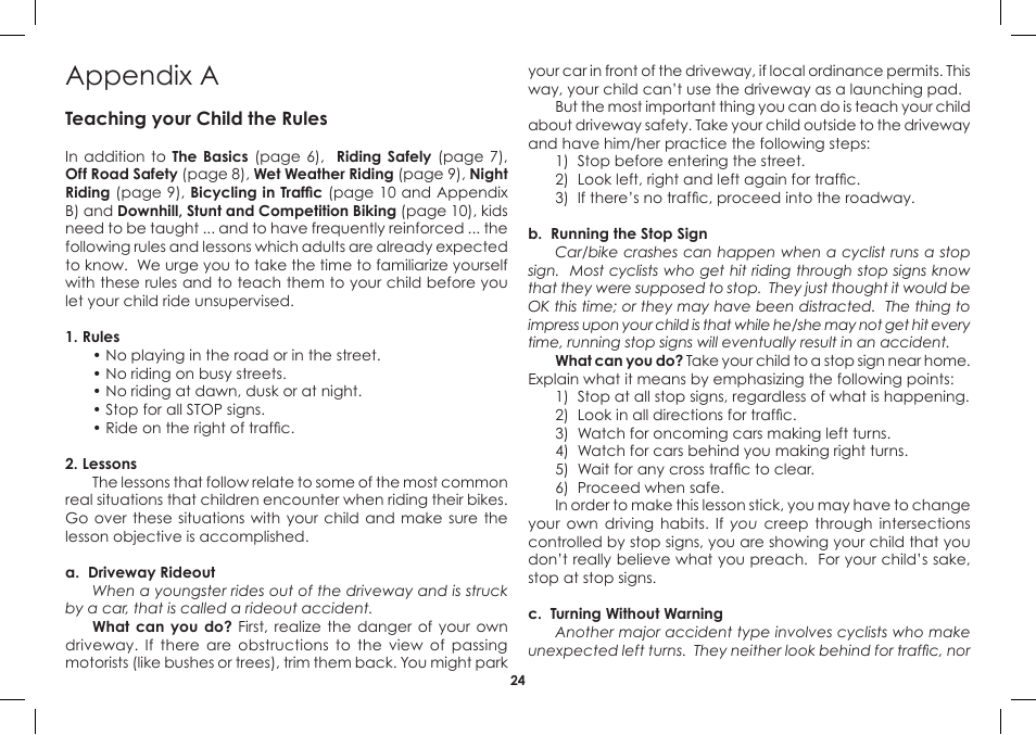 Appendix a | Diamondback Single-Speed Bicycle User Manual | Page 24 / 32