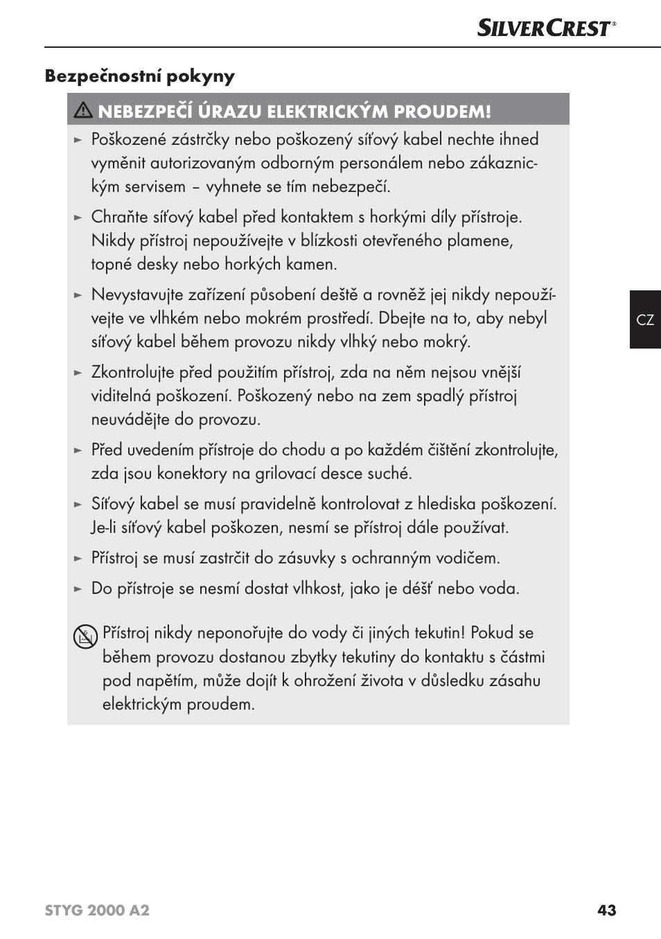 Silvercrest STYG 2000 A2 User Manual | Page 46 / 73