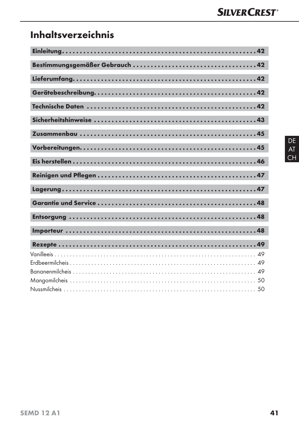 Silvercrest SEMD 12 A1 User Manual | Page 44 / 54