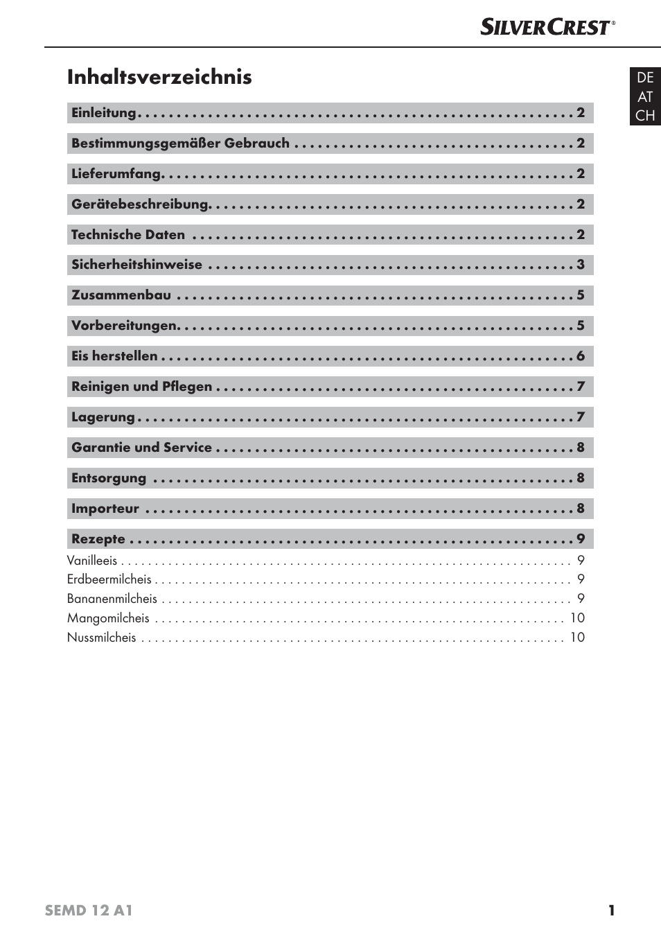 Silvercrest SEMD 12 A1 User Manual | Page 4 / 44