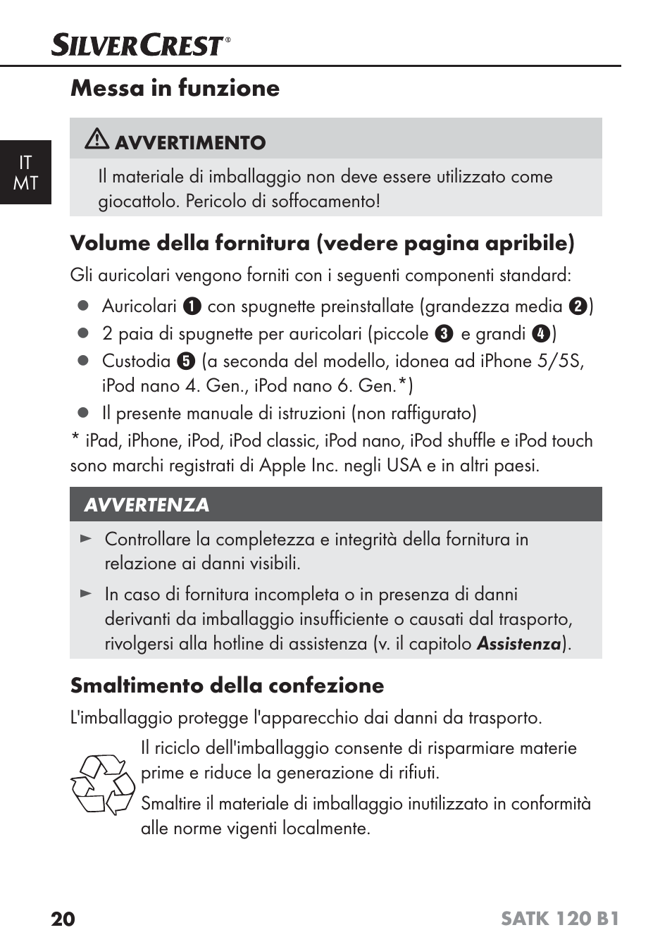 Messa in funzione | Silvercrest SATK 120 B1 User Manual | Page 23 / 74