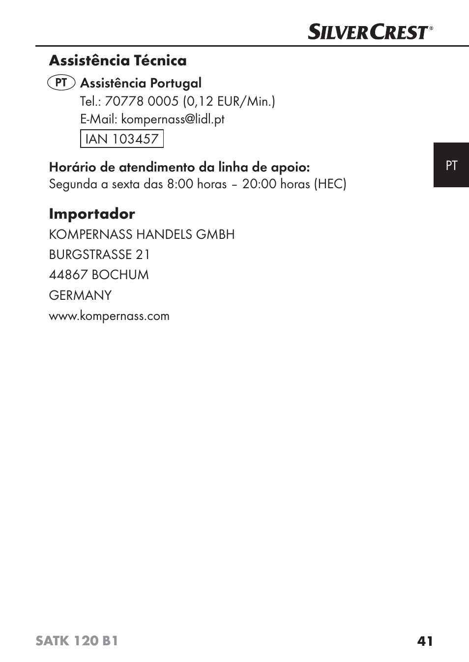 Silvercrest SATK 120 B1 User Manual | Page 44 / 74