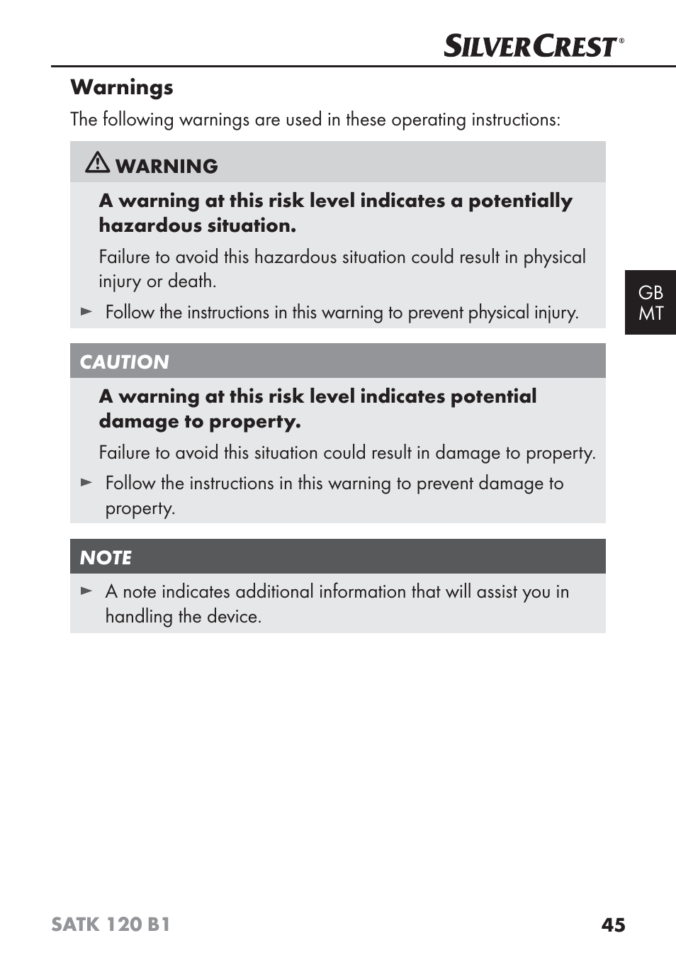 Silvercrest SATK 120 B1 User Manual | Page 48 / 74