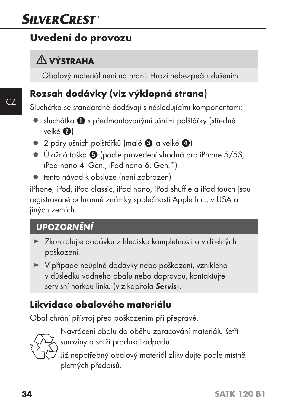 Uvedení do provozu | Silvercrest SATK 120 B1 User Manual | Page 37 / 74