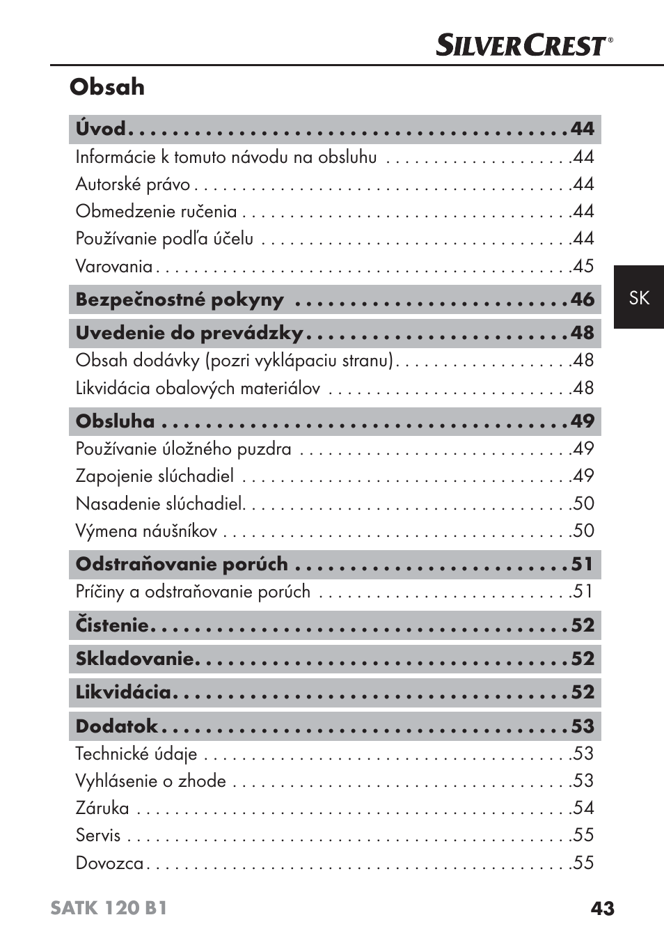 Silvercrest SATK 120 B1 User Manual | Page 46 / 74