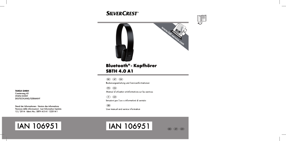 Silvercrest SBTH 4.0 A1 User Manual | 76 pages