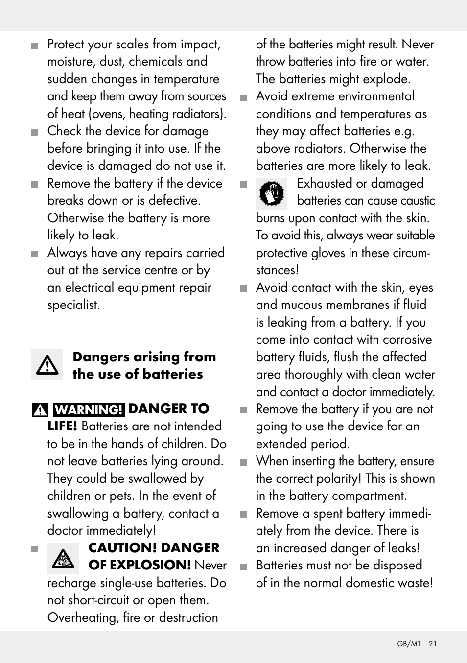Silvercrest 109650-14-01/109650-14-02 User Manual | Page 21 / 30