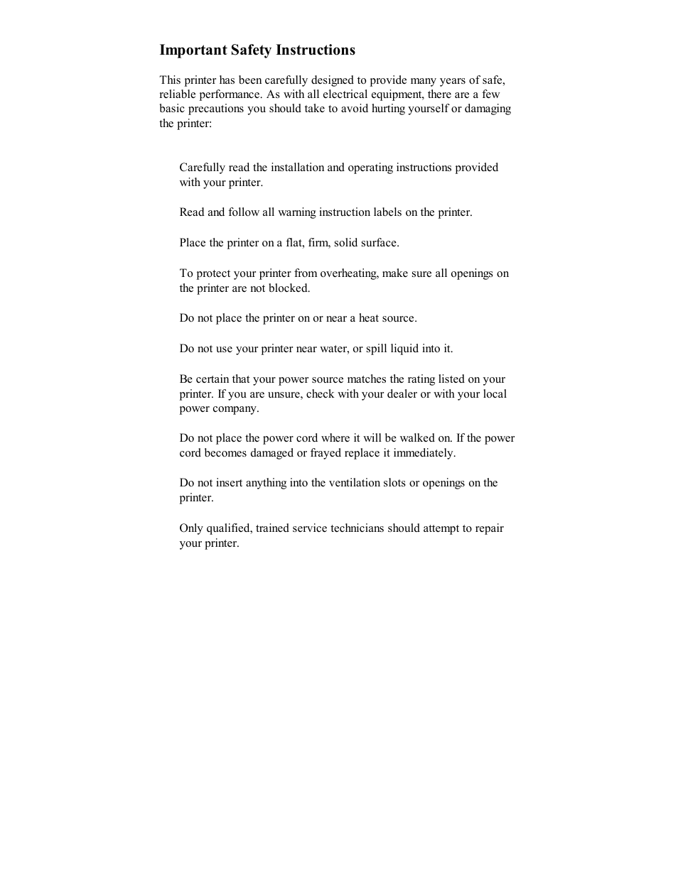 Important safety instructions | Datamax E-4203 User Manual | Page 5 / 92