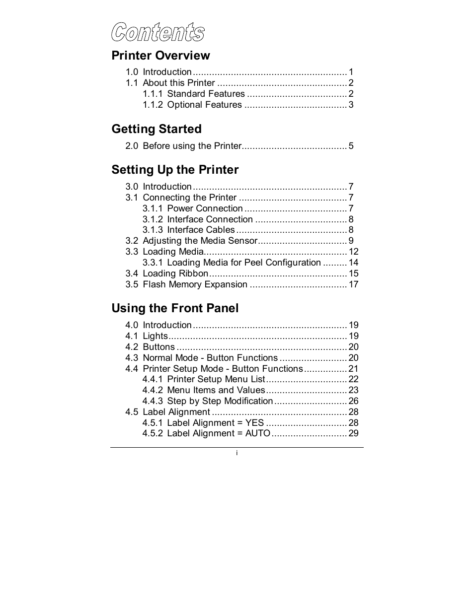 Printer overview, Getting started, Setting up the printer | Using the front panel | Datamax E-4203 User Manual | Page 7 / 92