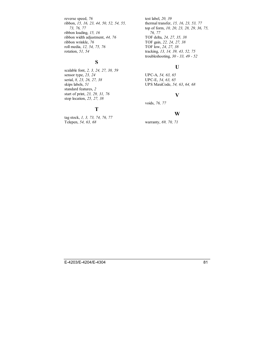 Datamax E-4203 User Manual | Page 91 / 92