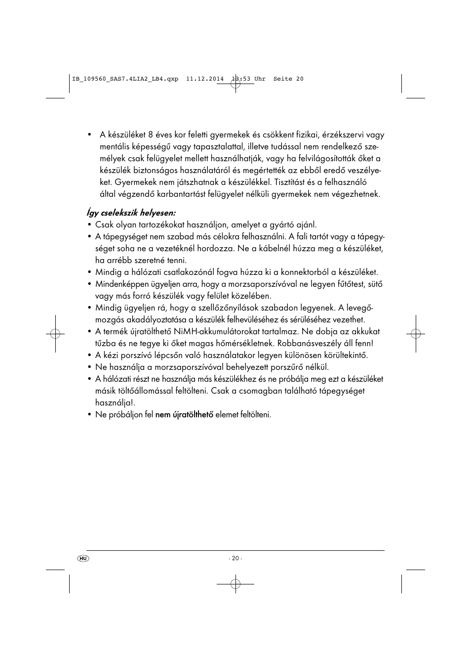 Silvercrest SAS 7.4 LI A2 User Manual | Page 23 / 63