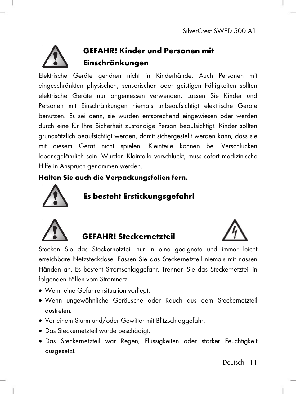 Silvercrest SWED 500 A1 User Manual | Page 13 / 160