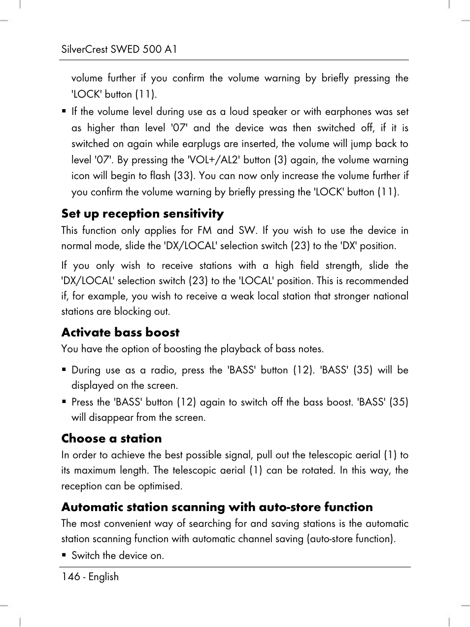 Silvercrest SWED 500 A1 User Manual | Page 148 / 160