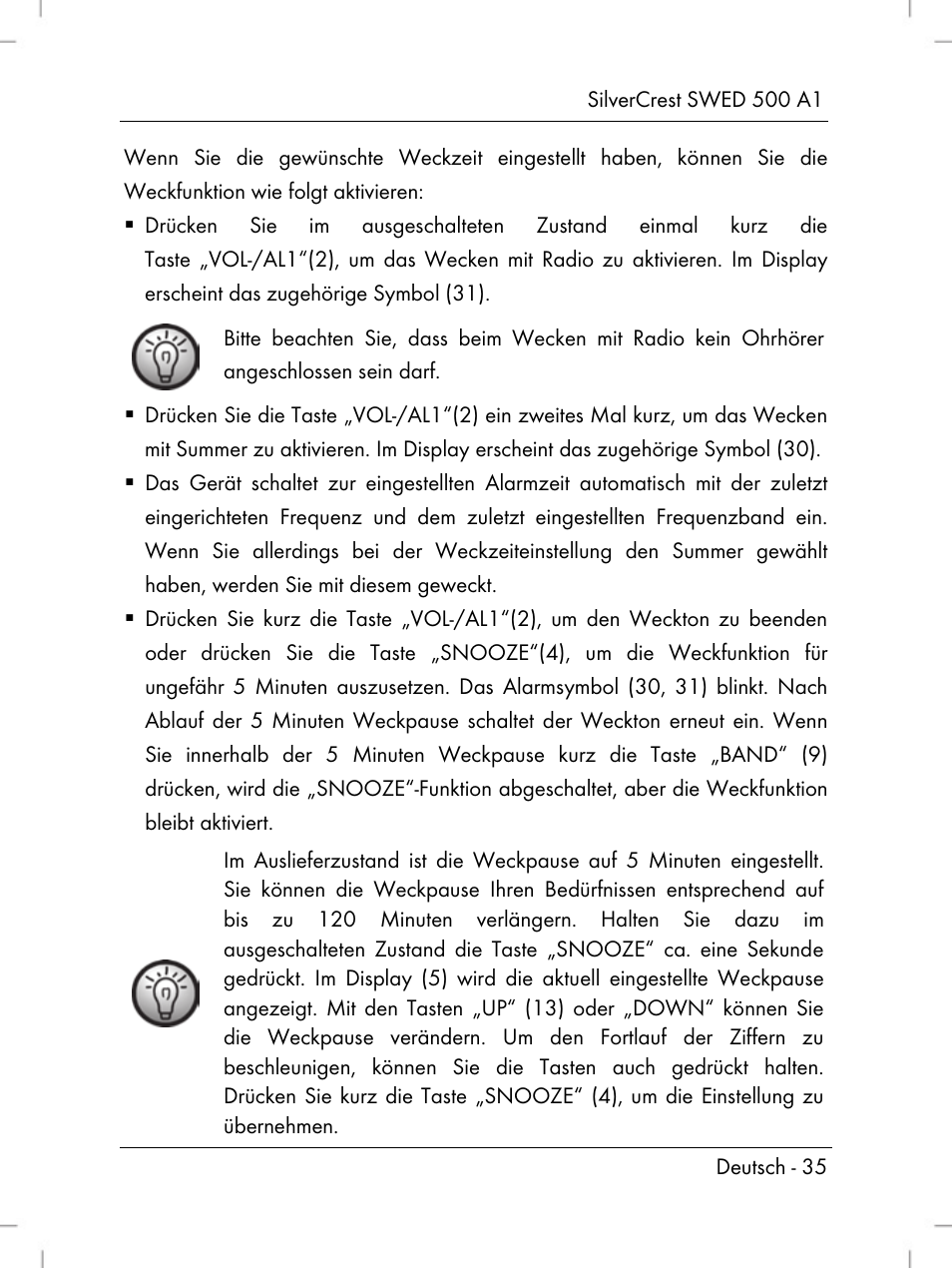 Silvercrest SWED 500 A1 User Manual | Page 37 / 160