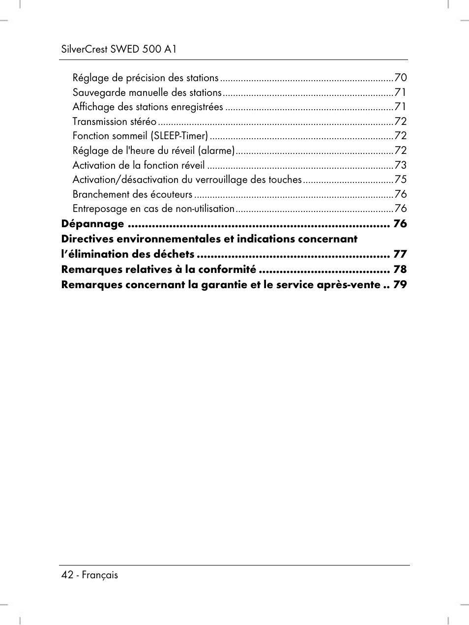 Silvercrest SWED 500 A1 User Manual | Page 44 / 160