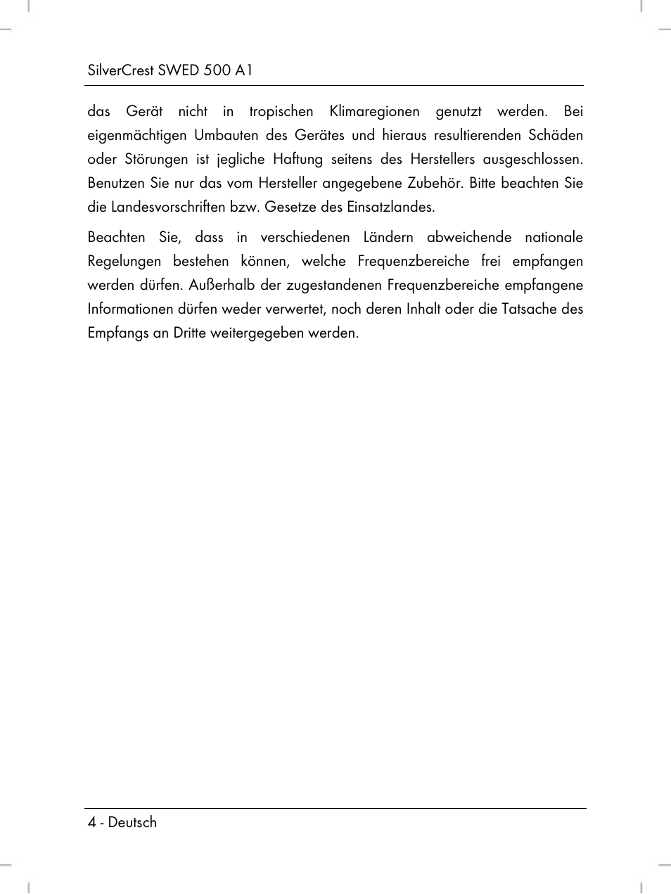 Silvercrest SWED 500 A1 User Manual | Page 6 / 160